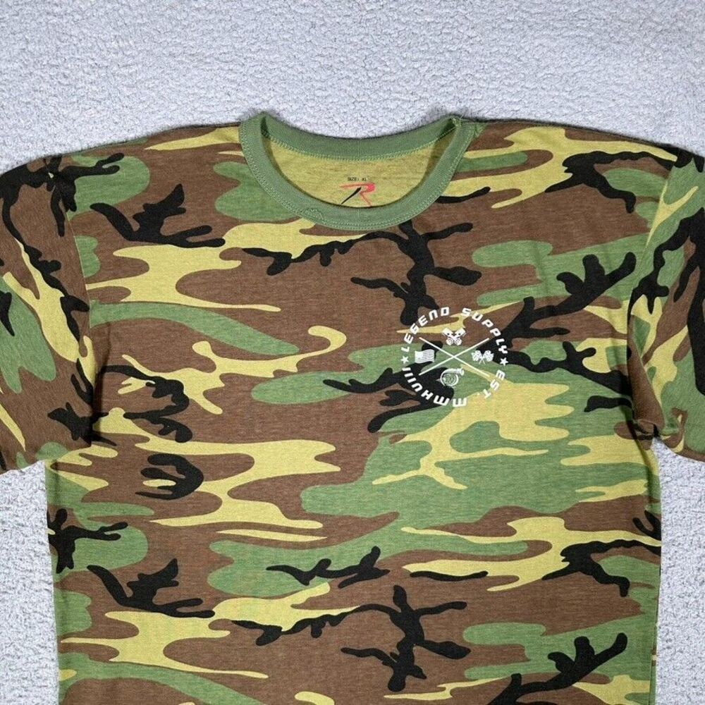 RothCO Shirt Mens XL Green Camo Graphic Tee Hunting Casual Preppy‎ Logo - Picture 2 of 12